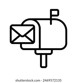 An icon of postal box, mail box vector design, postbox icon