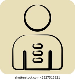 Icon Posture. related to Orthopedic symbol. hand drawn style. simple design editable. simple illustration
