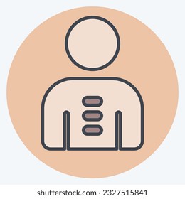 Icon Posture. related to Orthopedic symbol. color mate style. simple design editable. simple illustration