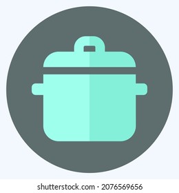 Icon Pot 1 - Flat Style - Simple illustration, Editable stroke, Design template vector, Good for prints, posters, advertisements, announcements, info graphics, etc.