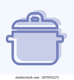 Icon Pot 1 - Two Tone Style - Simple illustration, Editable stroke, Design template vector, Good for prints, posters, advertisements, announcements, info graphics, etc.