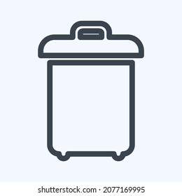 Icono Pot 2 - Estilo de línea - Ilustración simple, trazo editable, vector de plantilla de diseño, Buena para impresiones, carteles, anuncios, anuncios, gráficos de información, etc.
