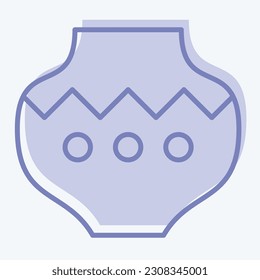 Icon Pot. related to American Indigenous symbol. two tone style. simple design editable