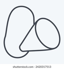 Icon Potato. related to Vegan symbol. line style. simple design editable. simple illustration