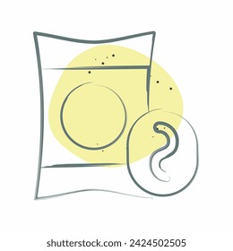 Icon Potatoships. related to Fast Food symbol. Color Spot Style. simple design editable. simple illustration