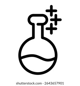 icon of a potion bottle with three plus signs floating above it, symbolizing health, healing