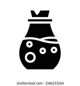 Icon potion in glyph style. vector illustration and editable stroke. Isolated on white background.