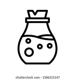 Icon potion in outline style. vector illustration and editable stroke. Isolated on white background.