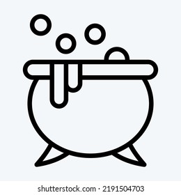 Icon Potion. suitable for Halloween symbol. line style. simple design editable. design template vector. simple illustration