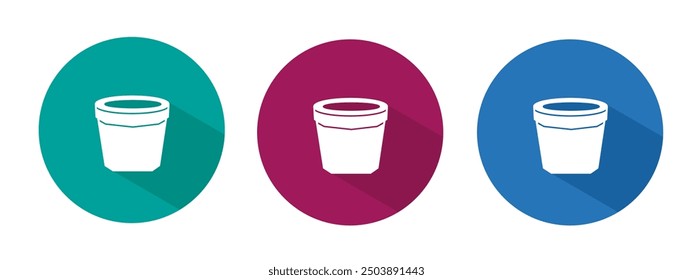 Icon for potted vector illustration in flat.