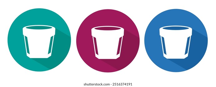 Icon for potted vector illustration in flat.