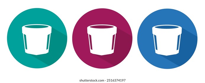 Icon for potted vector illustration in flat.