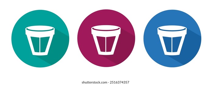 Icon for potted vector illustration in flat.