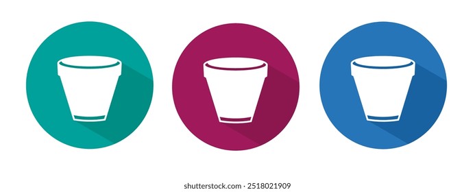 Icon for potted vector illustration in flat.
