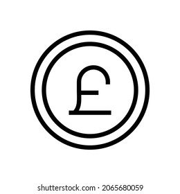 icono de diseño plano de moneda libra