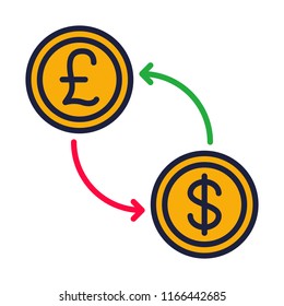 icon pound to dollar
