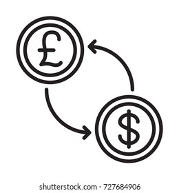 icon pound to dollar