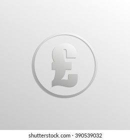 Icon  pound with a gradient and shadows