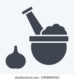 Icon Pound Mortar. related to Cooking symbol. glyph style. simple design editable. simple illustration