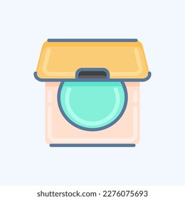 Icon Powder. related to Barbershop symbol. Beauty Saloon. simple illustration