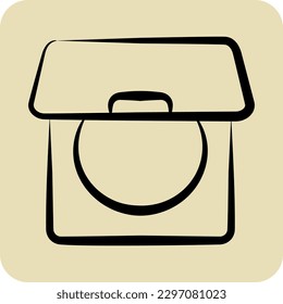 Icon Powder. related to Barbershop symbol. glyph style. Beauty Saloon. simple illustration