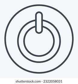 Icon Power Button. related to Air Conditioning symbol. line style. simple design editable. simple illustration