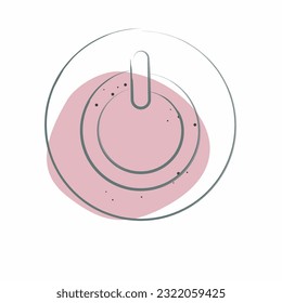 Icon Power Button. related to Air Conditioning symbol. Color Spot Style. simple design editable. simple illustration