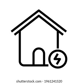 Icon Power House With Style Outline