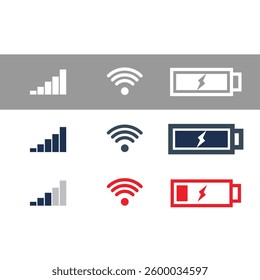 Icon Power mobile device display. stock illustration. stroke editable