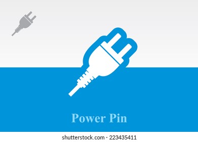 icon of power pin. Eps-10.