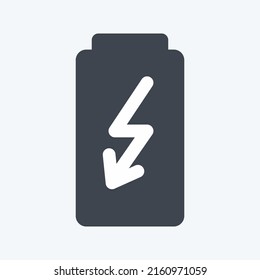 Icon Power saving. suitable for Mobile Apps symbol. glyph style. simple design editable. design template vector. simple symbol illustration
