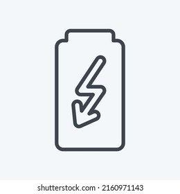 Icon Power saving. suitable for Mobile Apps symbol. line style. simple design editable. design template vector. simple symbol illustration