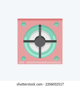 Icon Power Supply. suitable for Computer Components symbol. flat style. simple design editable. design template vector. simple illustration