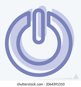 Icon Power - Two Tone Style - Simple illustration, Editable stroke, Design template vector, Good for prints, posters, advertisements, announcements, info graphics, etc.