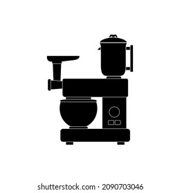 The icon of a powerful multifunctional kitchen blender for chopping food for cooking on a white background. Vector image.