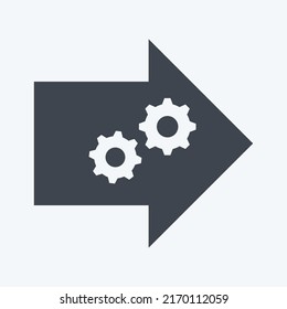 Icon Practical Learning. suitable for Community symbol. glyph style. simple design editable. design template vector. simple symbol illustration