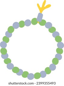 Symbol der Gebetsköpfe zum Gedenken an eid Mubarok