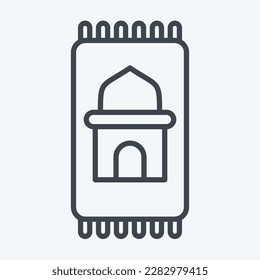 Icon Prayer Mat. related to Eid Al Fitr symbol. islamic. ramadhan. simple illustration