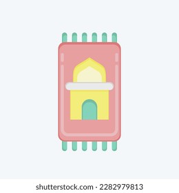 Icon Prayer Mat. related to Eid Al Fitr symbol. islamic. ramadhan. simple illustration