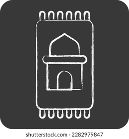 Icon Prayer Mat. related to Eid Al Fitr symbol. islamic. ramadhan. simple illustration