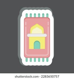 Icon Prayer Mat. related to Eid Al Fitr symbol. islamic. ramadhan. simple illustration