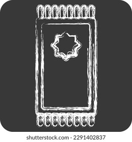 Icono Oración Mat. relacionado con el símbolo de Eid Al Adha. Estilo de charla. diseño simple editable. ilustración simple