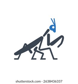 Icon of a praying mantis insect.
