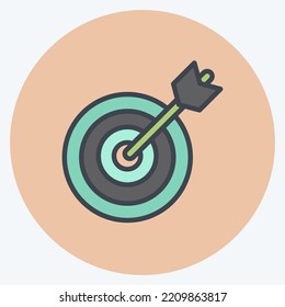 Icon Precision. suitable for Startup symbol. color mate style. simple design editable. design template vector. simple illustration