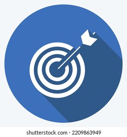 Icon Precision. suitable for Startup symbol. long shadow style. simple design editable. design template vector. simple illustration