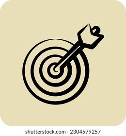 Precisión de icono. adecuado para el símbolo Startup. estilo dibujado a mano. diseño simple editable. plantilla de diseño