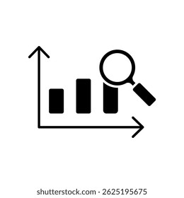 Icon a predictive analytics, isolated against a clean background.