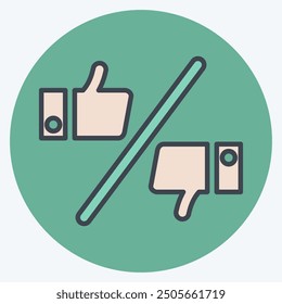Icon Preference. related to Choice symbol. color mate style. simple illustration