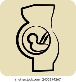 Icon Pregnancy. related to Medical Specialties symbol. hand drawn style. simple design illustration