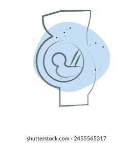 Icon Pregnancy. related to Medical Specialties symbol. Color Spot Style. simple design illustration